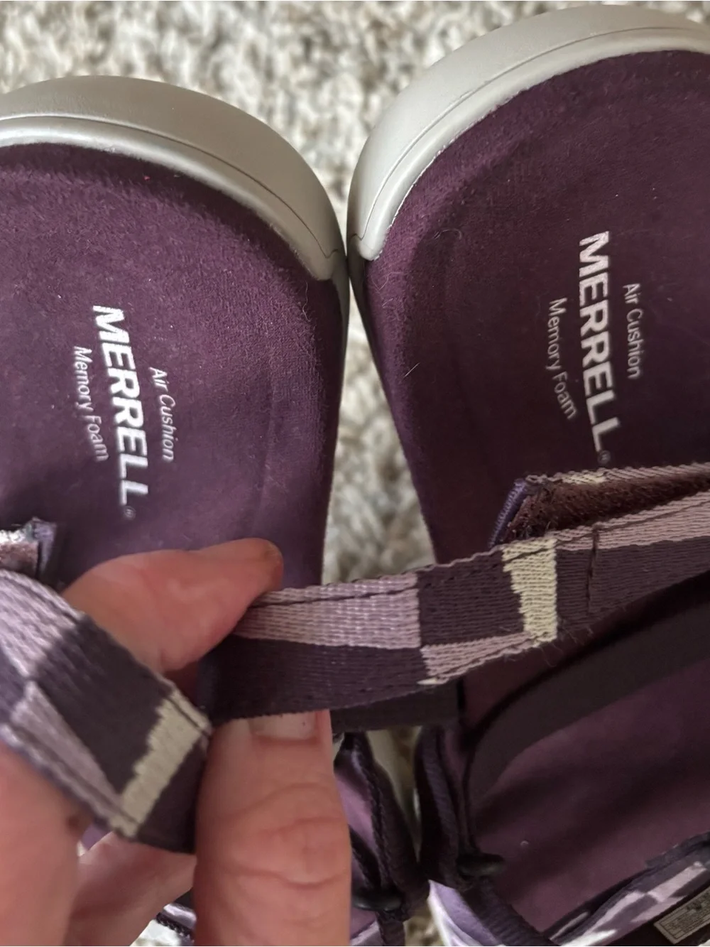 Merrell Women's burgundy district 3 Patterned Strap Outdoor Sandals nwot  sz 10